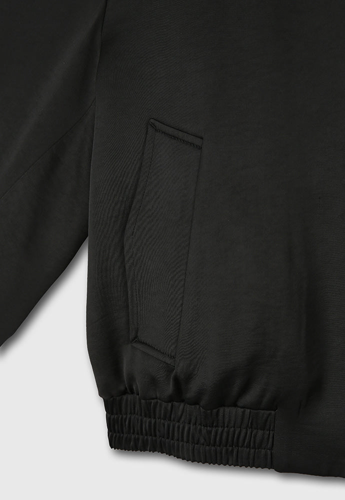 Tonywack - Super Fine Rayon Satin Zip Blouson (Black) product image 13 | TRAB K-Fashion Australia