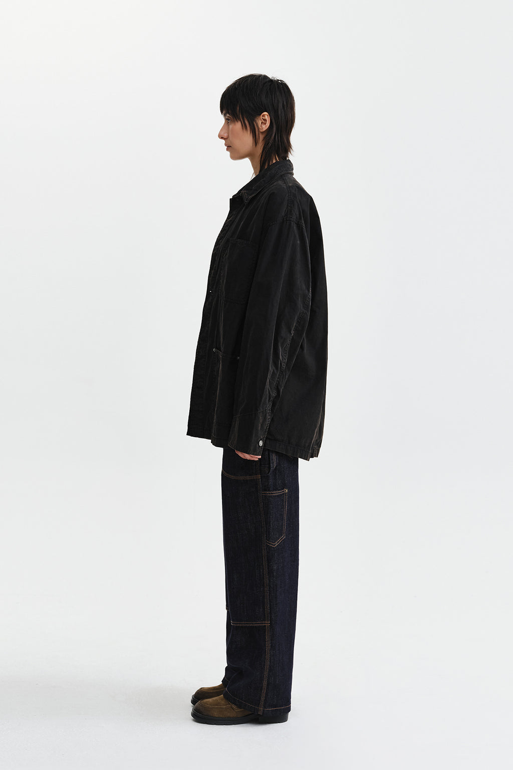 Matin Kim - Vintage Waxed Work Jacket (Black) product image 7 | TRAB K-Fashion Australia