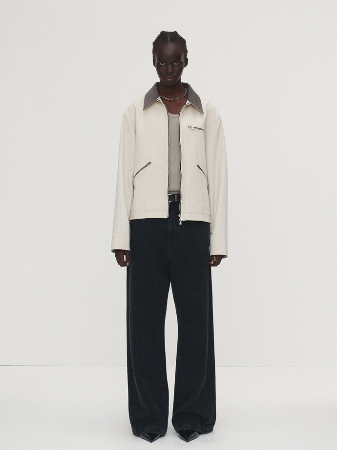 Tonywack - Washed Corduroy Collar Work Jacket (Ecru) product image 3 | TRAB K-Fashion Australia