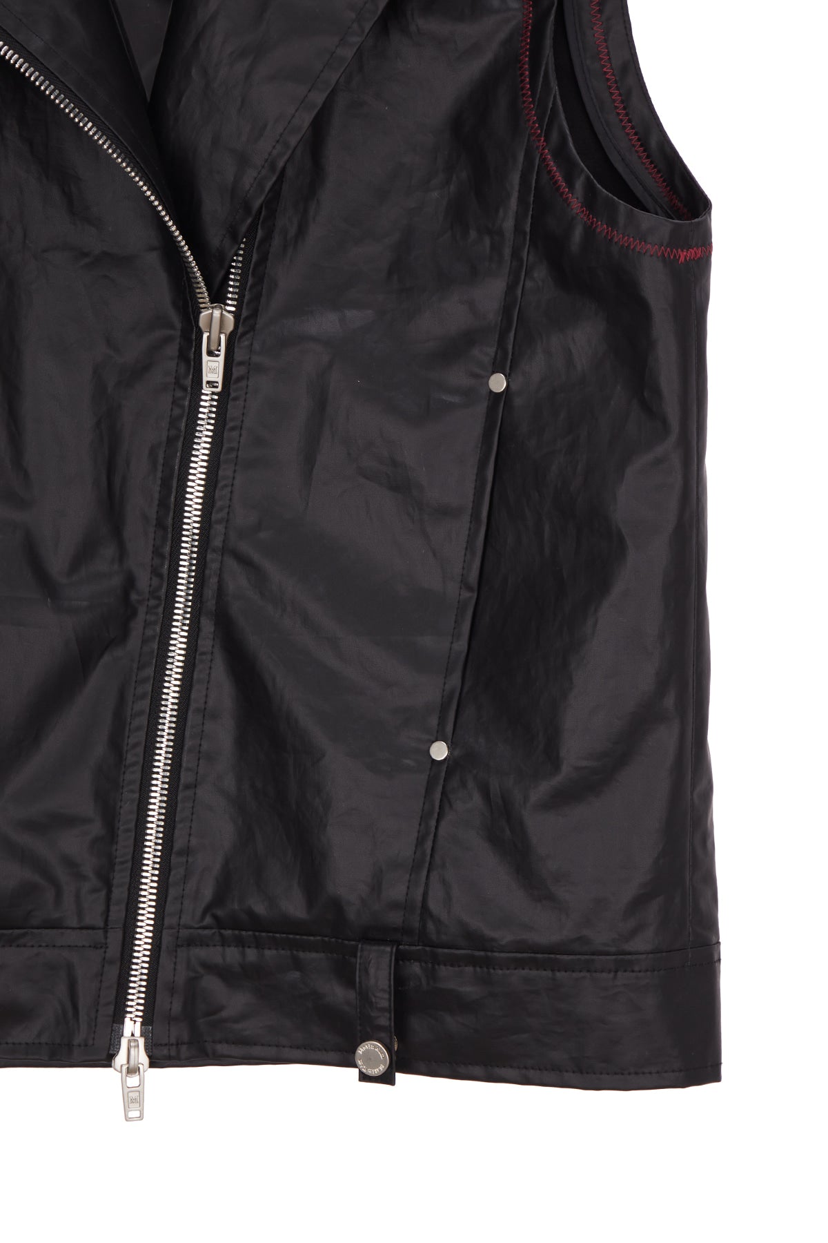 Matin Kim - Leather Like Rider Vest (Black) product image 4 | TRAB K-Fashion Australia