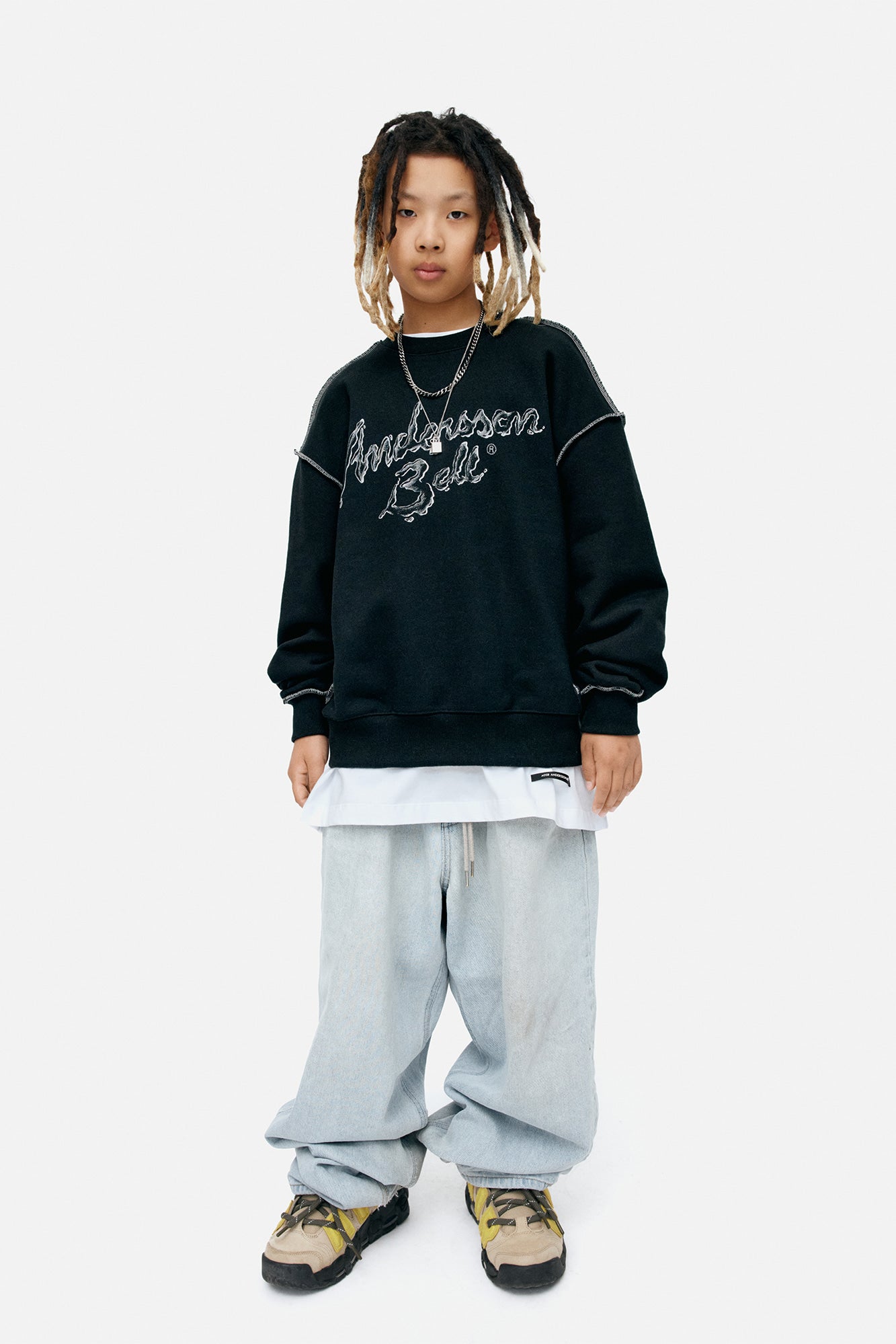 Andersson Bell - Unisex Liquid Logo Sweatshirt (Black) product image 7 | TRAB K-Fashion Australia