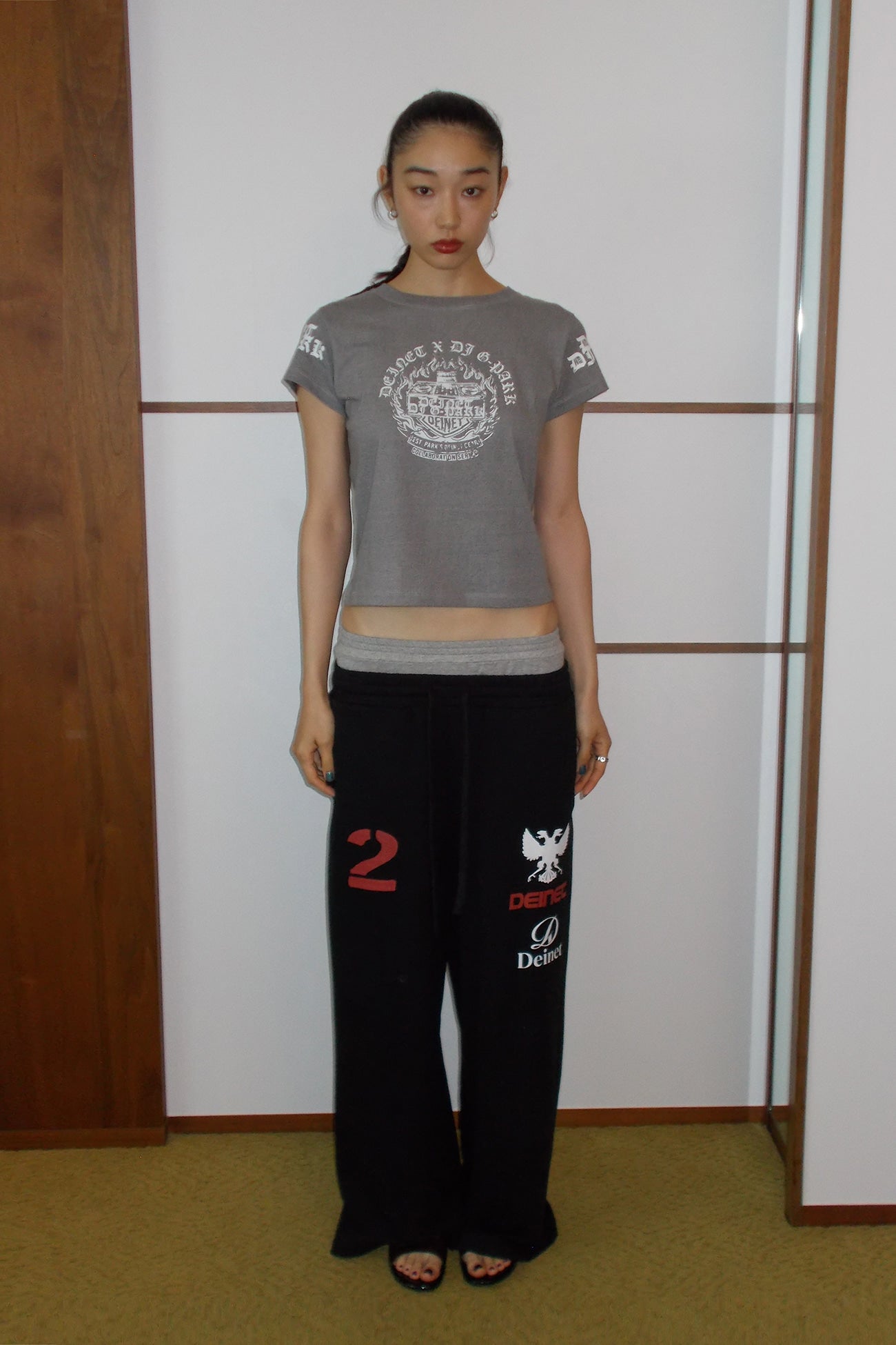 Deinet - Layered 2 Graphic Sweatpants (Black) product image 4 | TRAB K-Fashion Australia