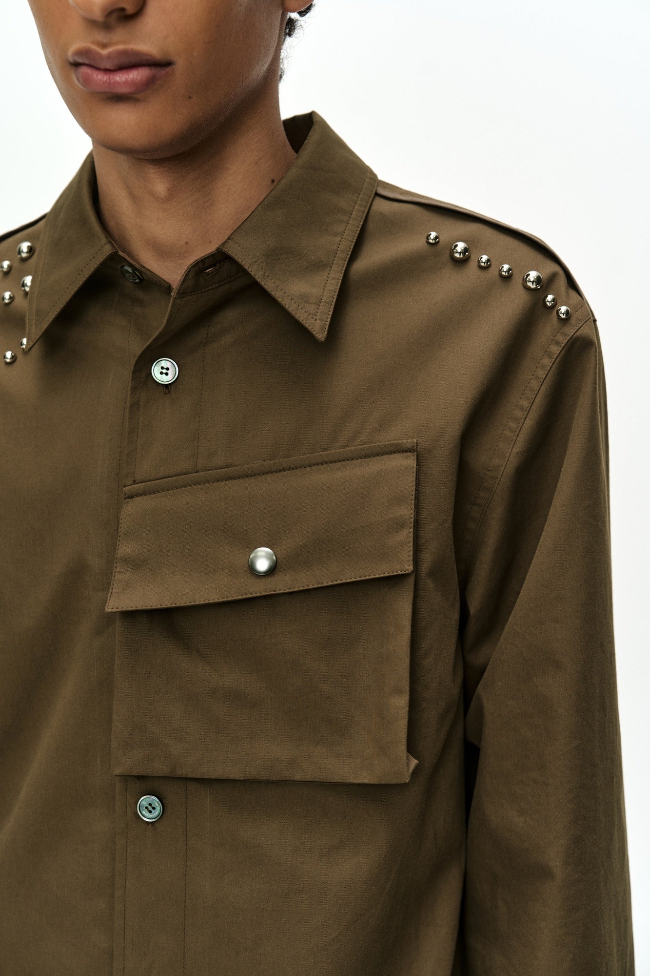 Andersson Bell - Roghen Studded Shirt (brown) (Brown) product image 7 | TRAB K-Fashion Australia