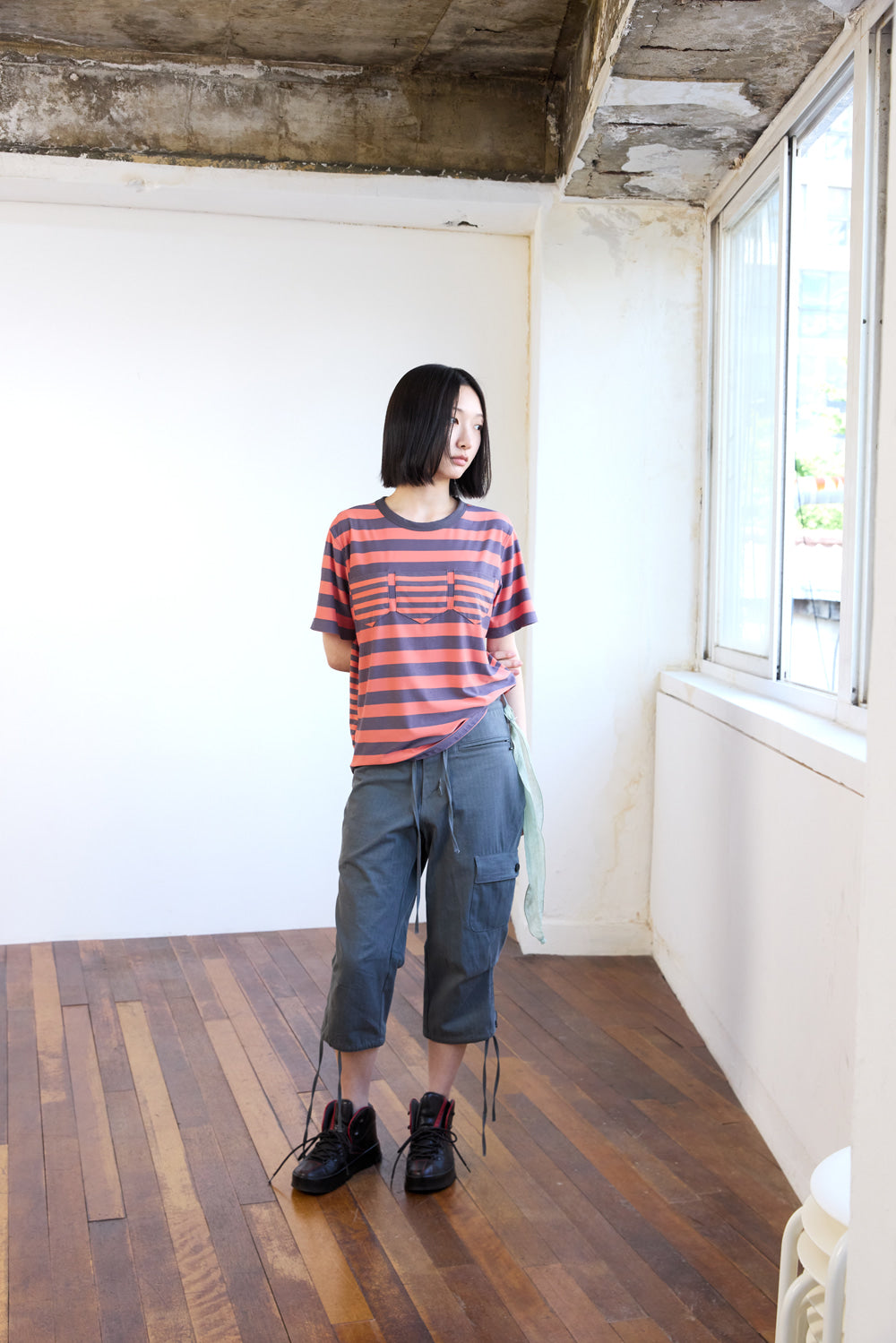 Hatchingroom - Triple Pocket Tee Stripe (Orange) product image 12 | TRAB K-Fashion Australia