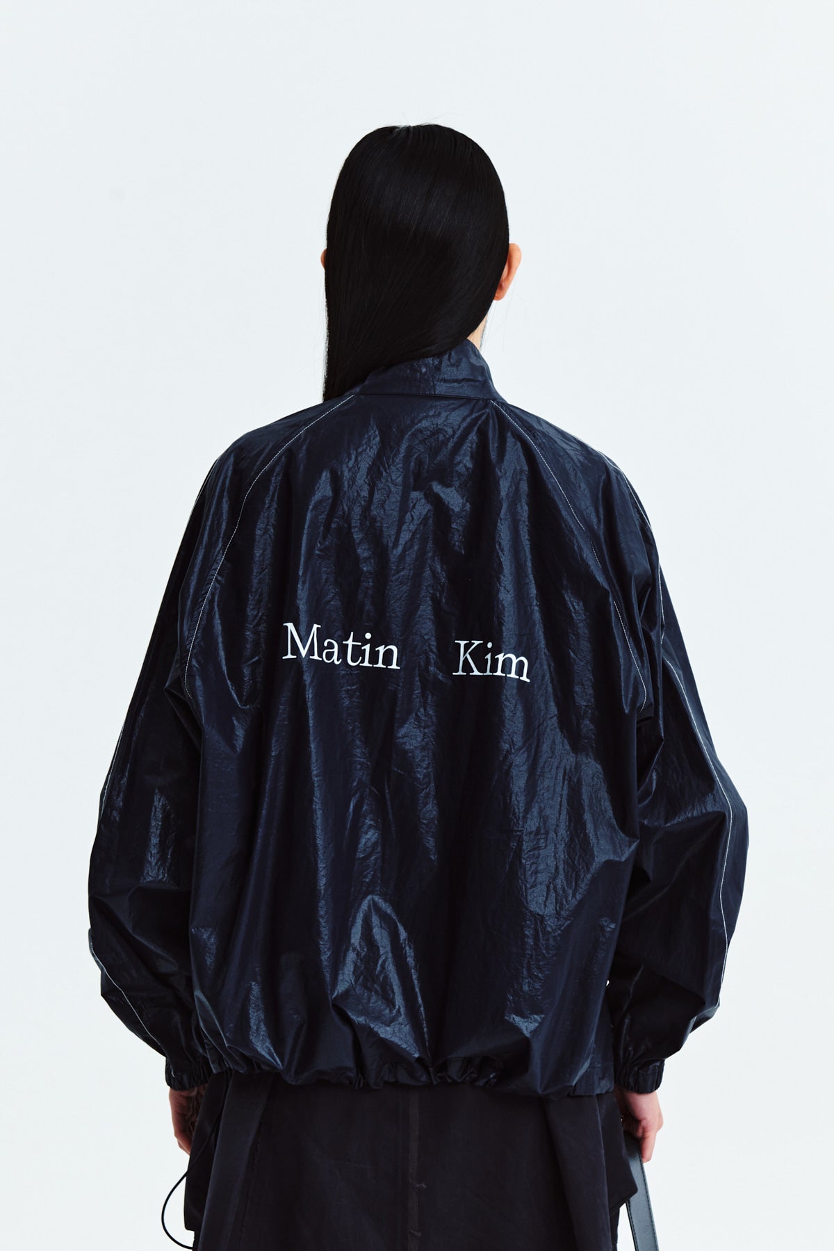 Matin Kim - Matin Kim Logo Coating Jumper (Navy) product image 10 | TRAB K-Fashion Australia
