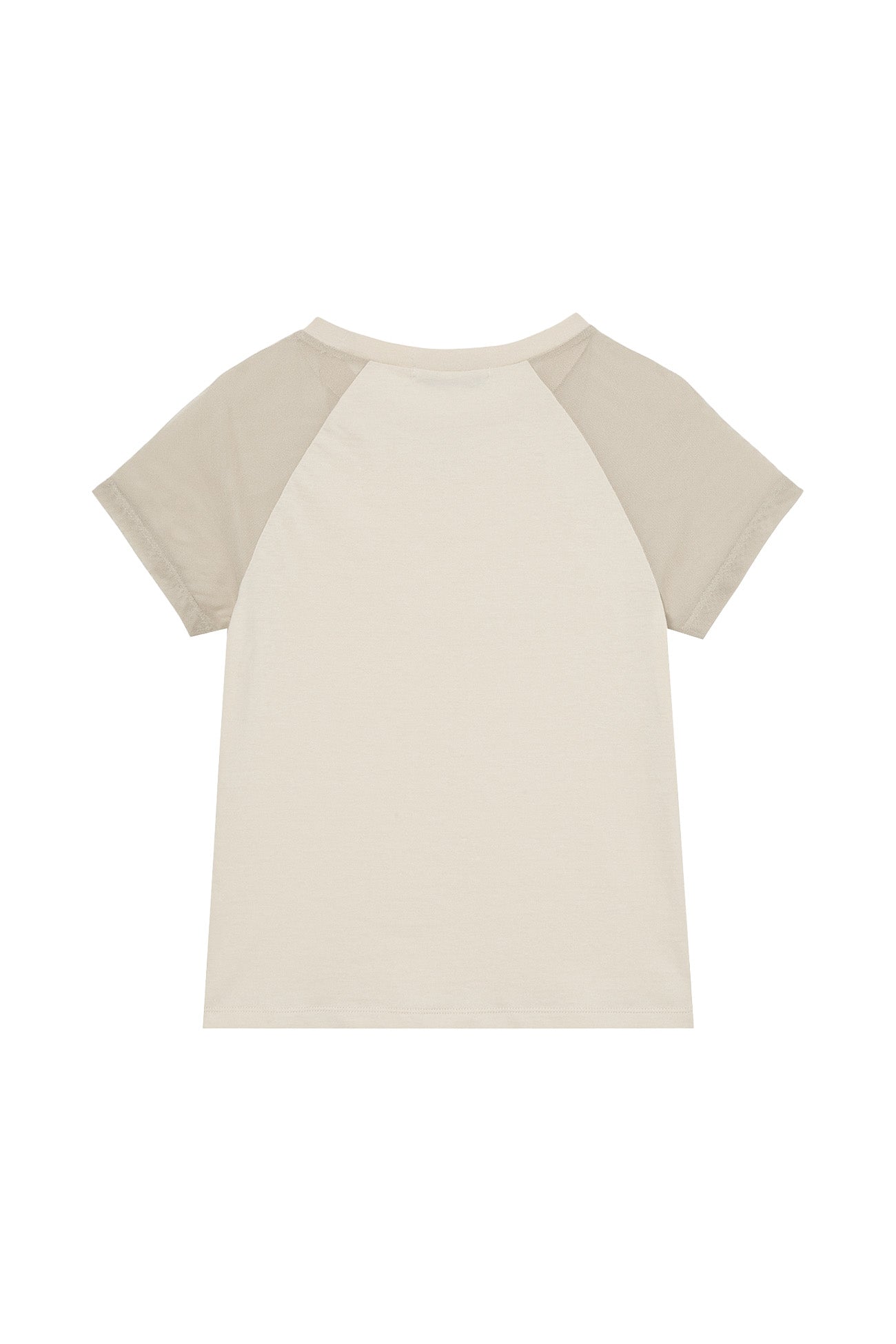 Deinet - Mesh Contrast Raglan T-Shirt (Beige) product image 2 | TRAB K-Fashion Australia