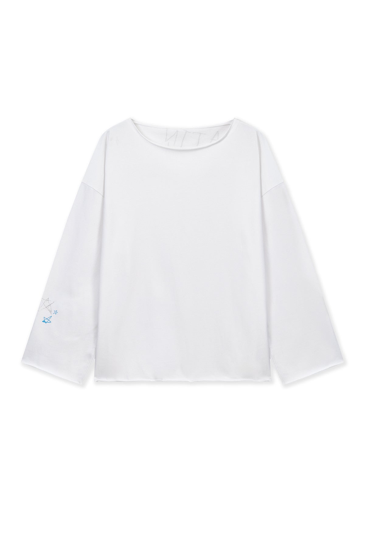 Matin Kim - Raw Hem Finished Boat Neck Top (White) product image 1 | TRAB K-Fashion Australia