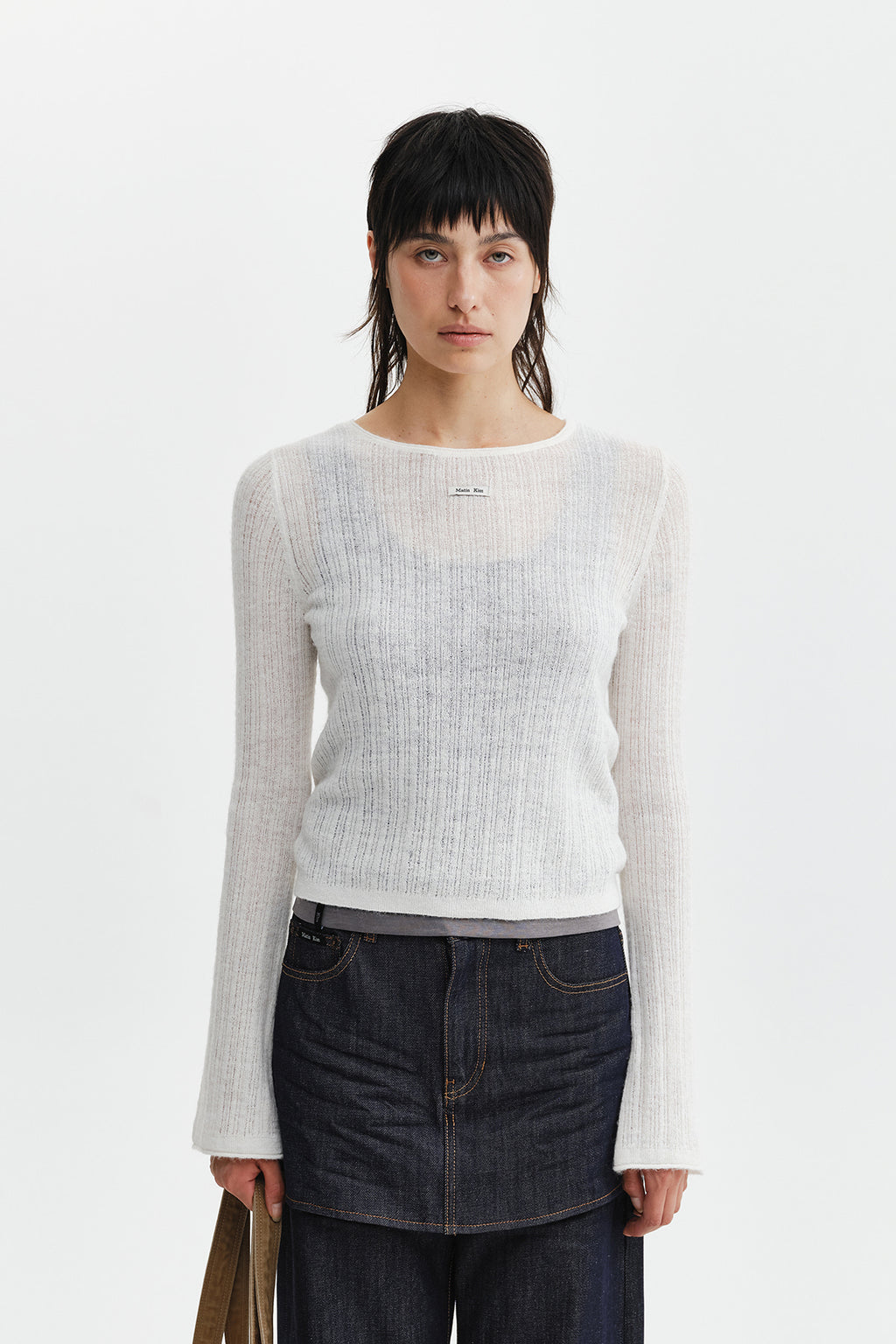 Matin Kim - Two Way Texture Knit Top (Ivory) product image 11 | TRAB K-Fashion Australia