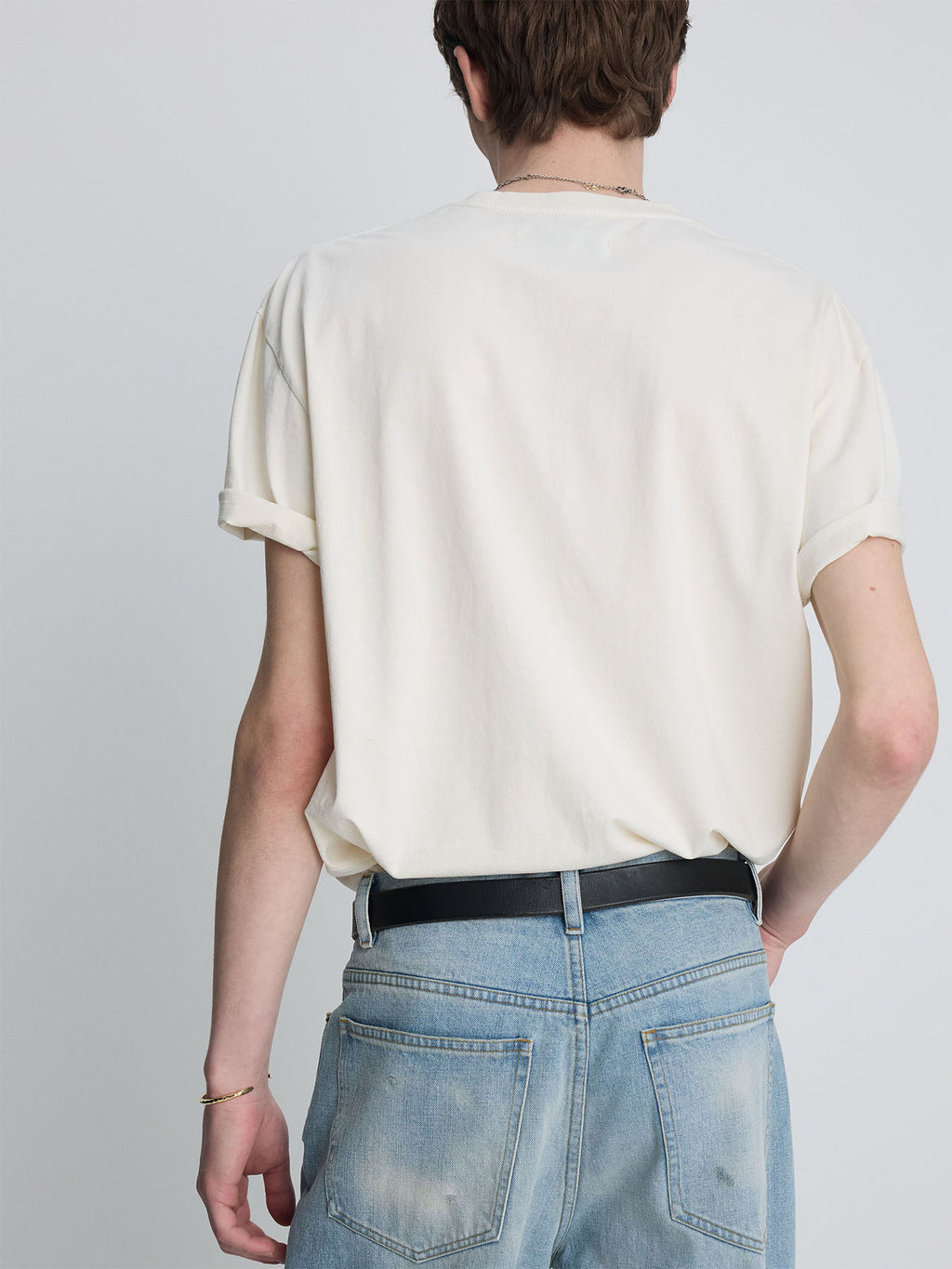 Tonywack - Wide Tapered Low Denim Jeans (Faded Light Blue) product image 8 | TRAB K-Fashion Australia