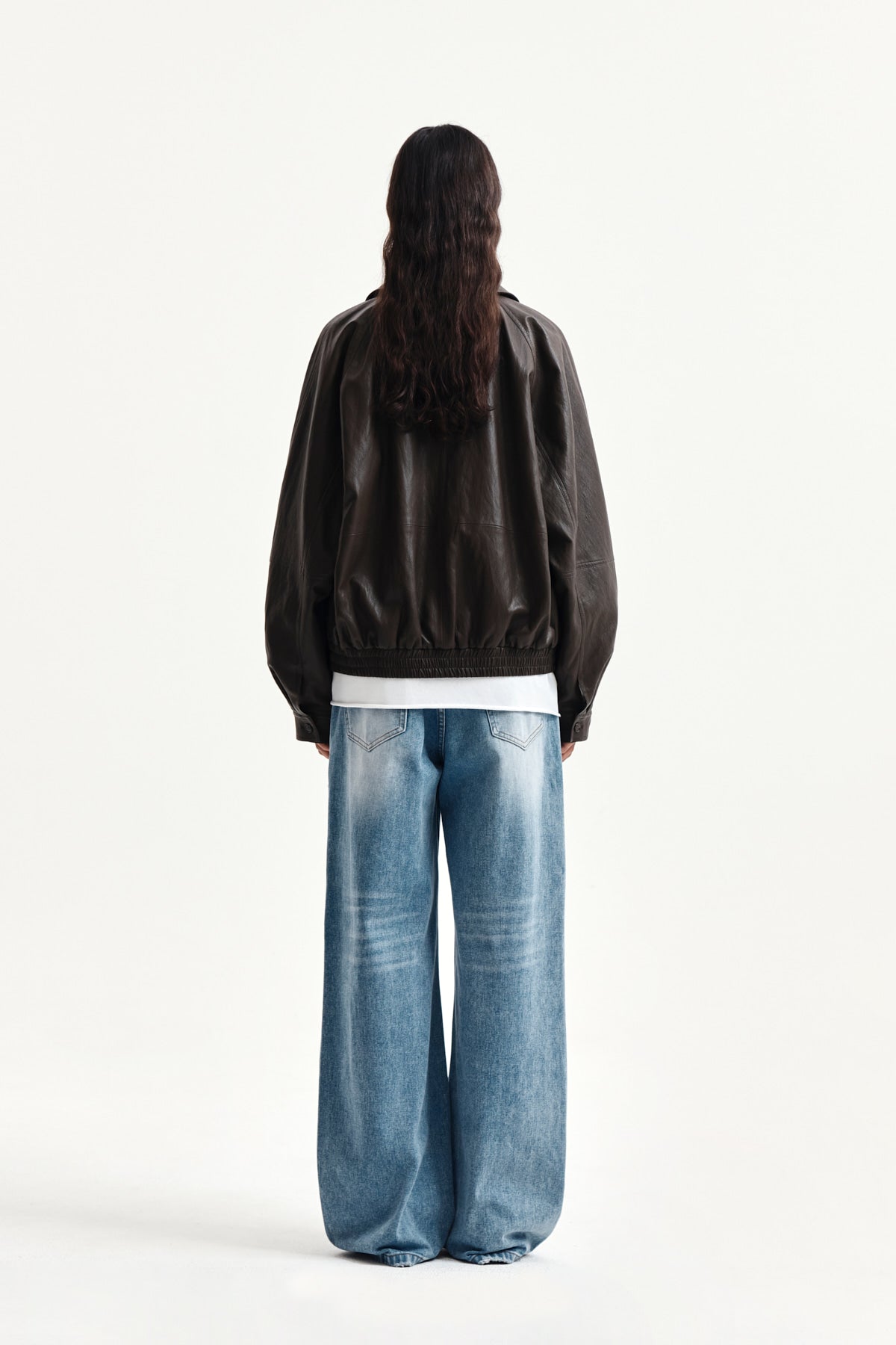 Matin Kim - Front Layered Distressed Denim Pants (Blue) product image 7 | TRAB K-Fashion Australia