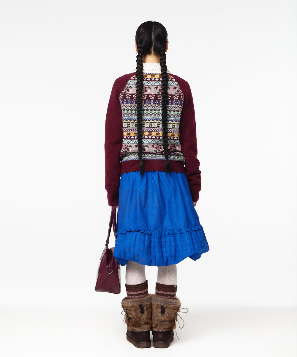 Coyseio - Cottage Knit Cardigan (Wine) product image 9 | TRAB K-Fashion Australia