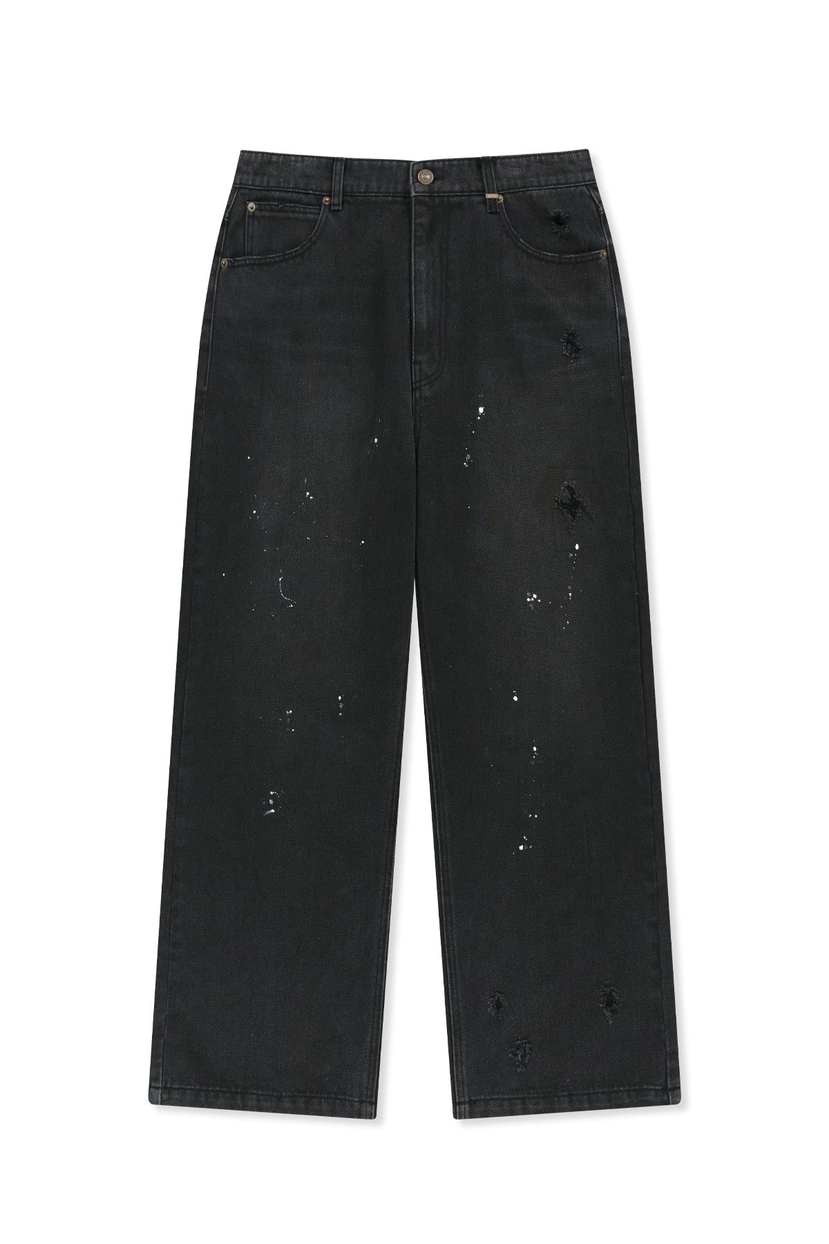 Matin Kim - Paint Splatter Denim Pants (Black) product image 12 | TRAB K-Fashion Australia