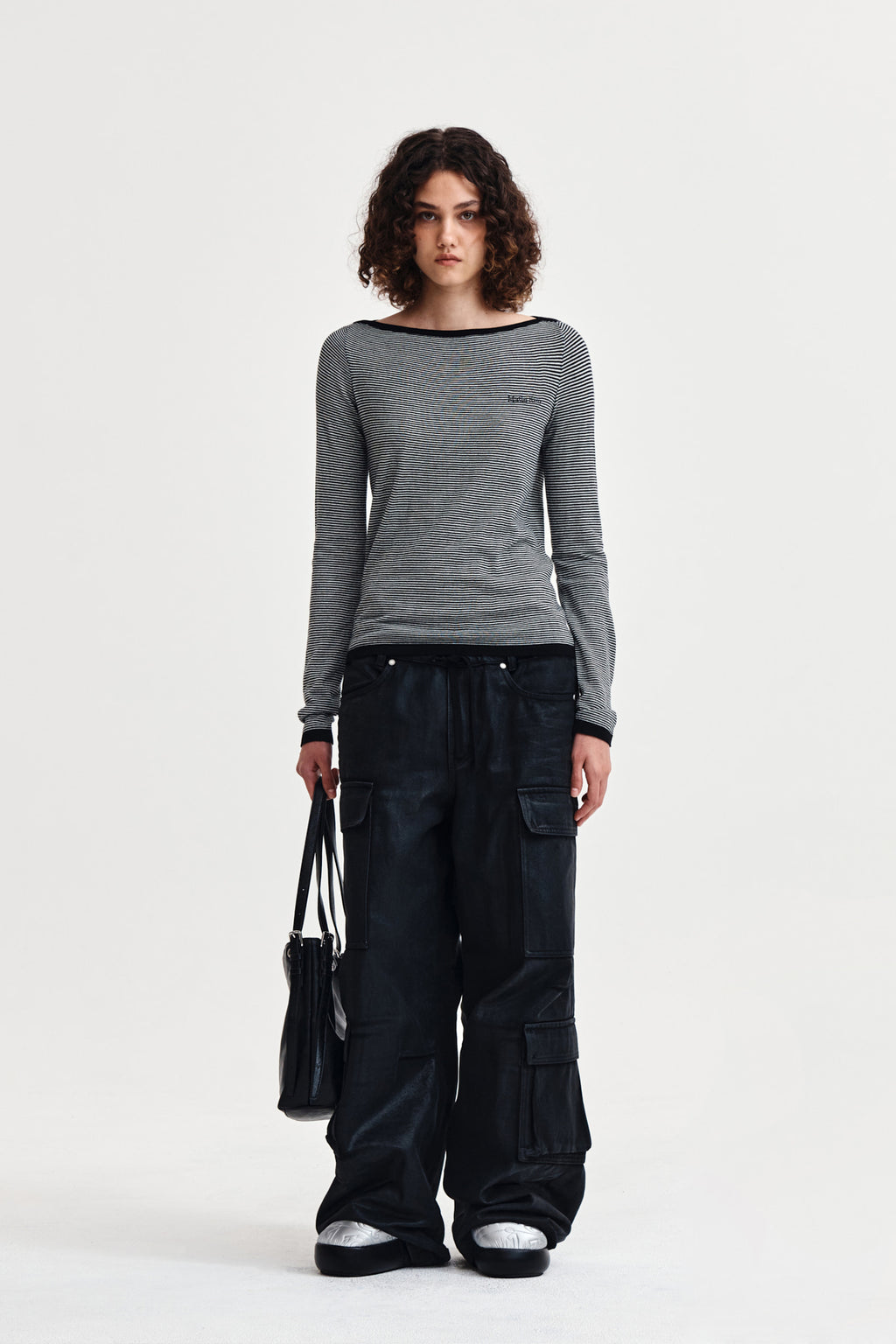 Matin Kim - Essential Boat Neck Knit Top (Black) product image 9 | TRAB K-Fashion Australia