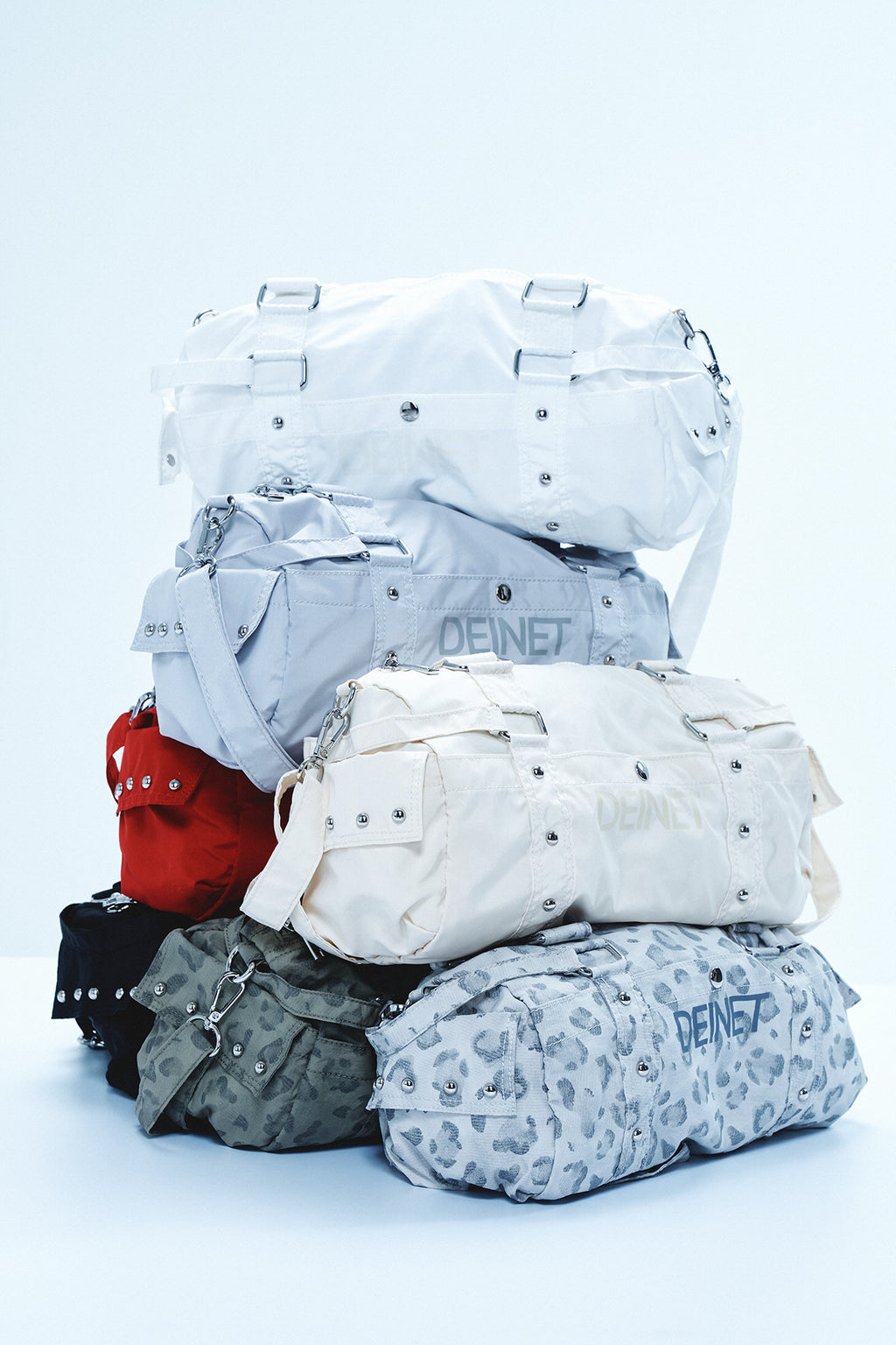 Deinet - Logo Leopard Duffle Mini Bag (Grey) product image 4 | TRAB K-Fashion Australia