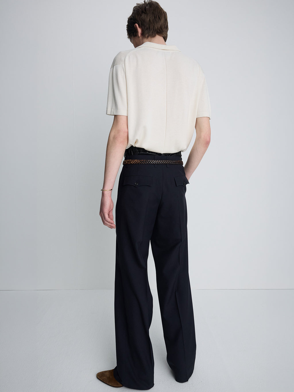 Tonywack - Silk Cashmere Open Collar Knit (Ecru) product image 5 | TRAB K-Fashion Australia