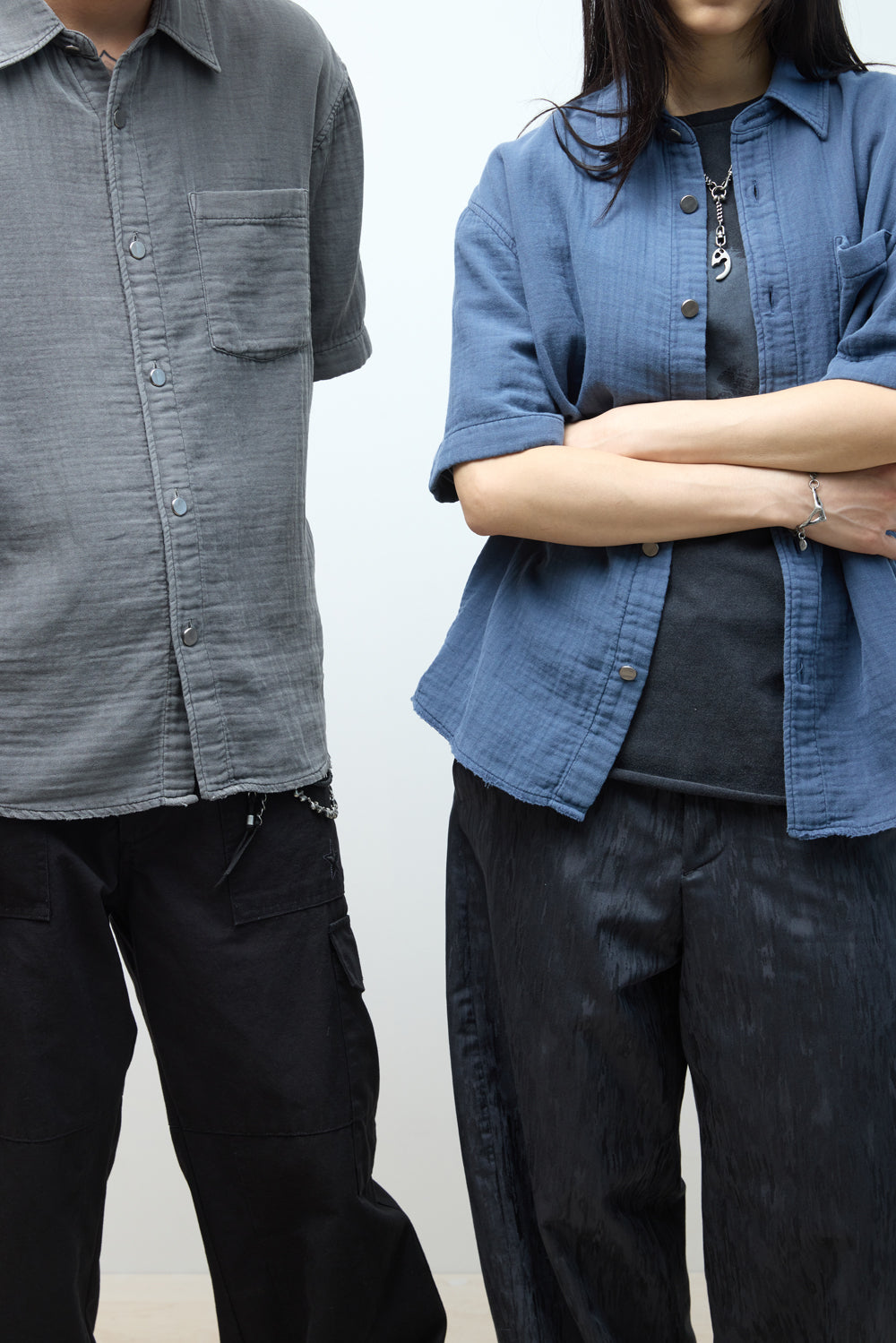 Hatchingroom - Loosed Shirt Double Face (Charcoal) product image 16 | TRAB K-Fashion Australia