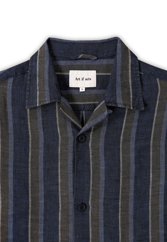 Art if acts - Linen Two Pocket Half Shirt (Navy) product image 8 | TRAB K-Fashion Australia