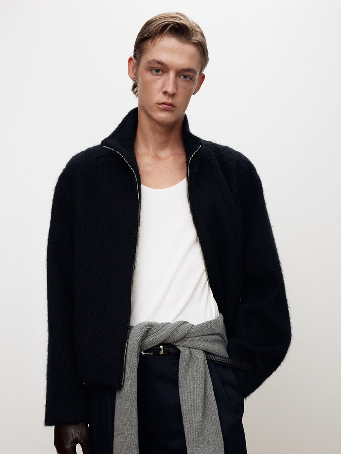 Tonywack - Wool Alpaca Zippered Jacket (Navy) product image 6 | TRAB K-Fashion Australia