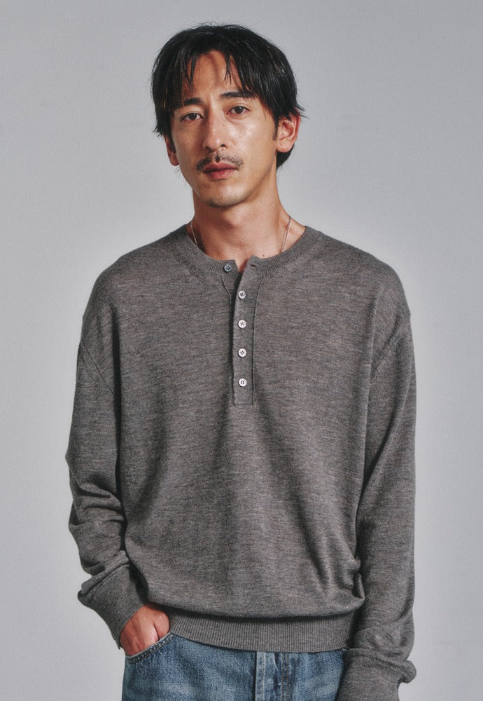 Art if acts - Liam Henley Sweater (Wood Grey) product image 1 | TRAB K-Fashion Australia