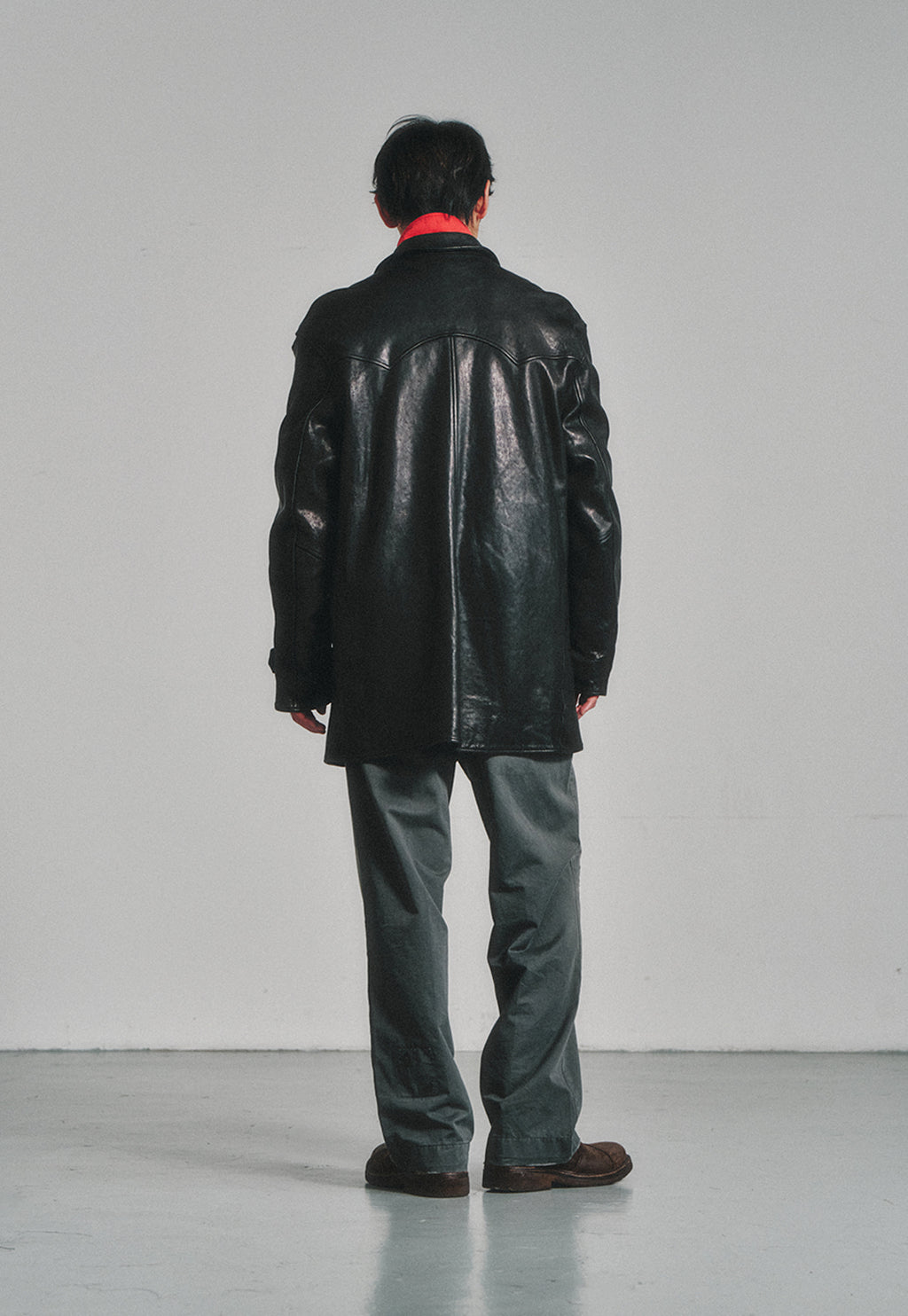 Art if acts - Washed Lambskin Vegetable Car Coat (Black) product image 4 | TRAB K-Fashion Australia