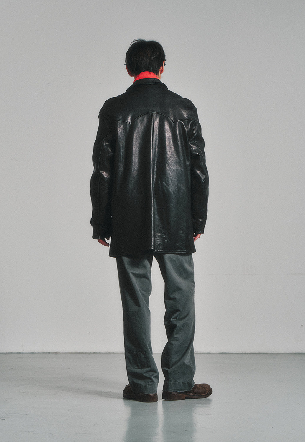Art if acts - Washed Lambskin Vegetable Car Coat (Black) product image 4 | TRAB K-Fashion Australia