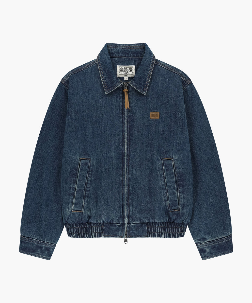 Marithe & Francois Girbaud - Denim Zip-up Trucker Jacket (Dark Blue) product image 6 | TRAB K-Fashion Australia