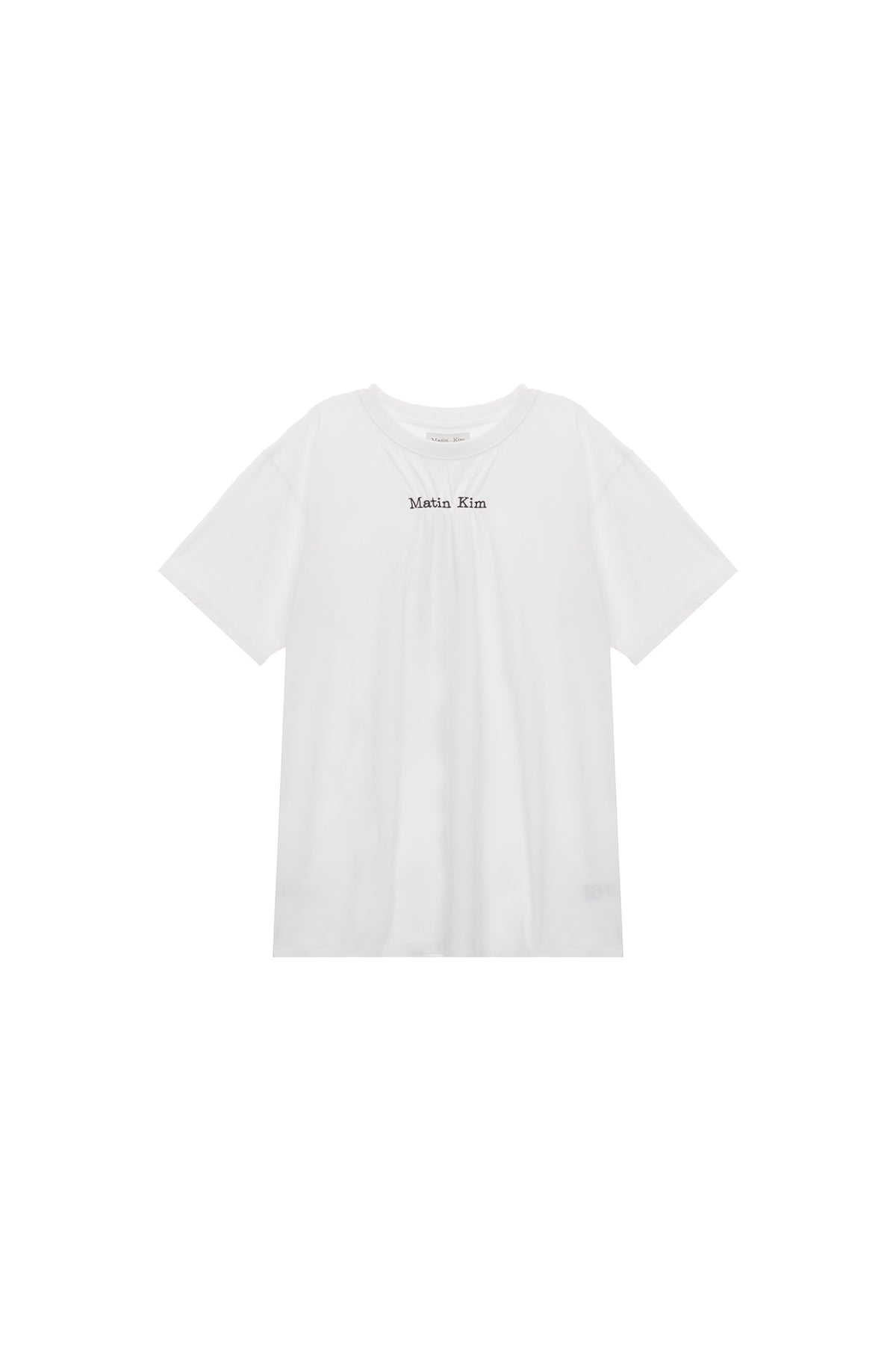 Matin Kim - Matin Logo Shirring Top (White) product image 1 | TRAB K-Fashion Australia