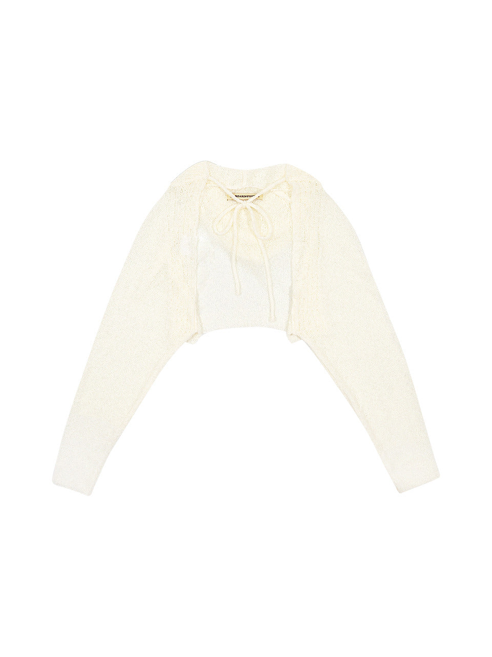 Margarin Fingers - Hoodie Knit Bolero (Ivory) product image 2 | TRAB K-Fashion Australia