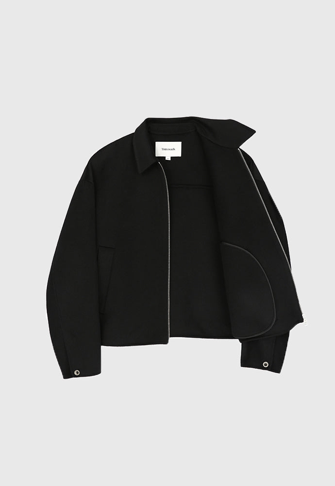 Tonywack - Handmade Cashmere Zipped Blouson Jacket (Black) product image 8 | TRAB K-Fashion Australia