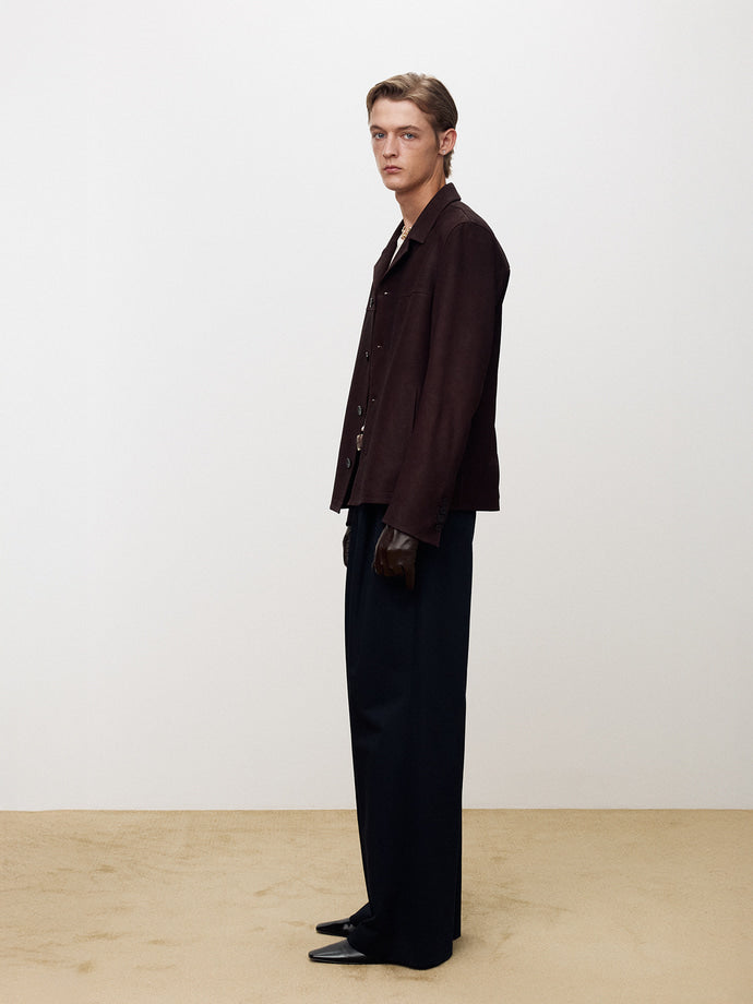 Tonywack - Nubuck Lamb Leather Jacket (Burgundy) product image 3 | TRAB K-Fashion Australia