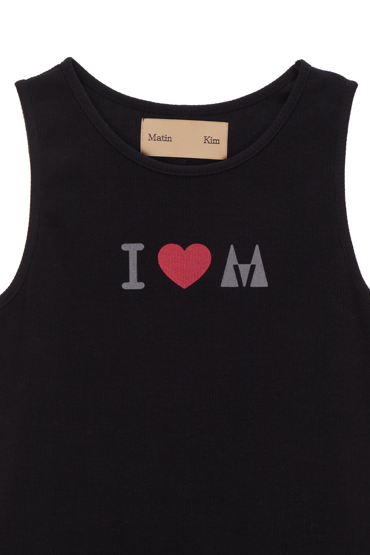 Matin Kim - I Love Matin Sleeveless Top (Black) product image 3 | TRAB K-Fashion Australia