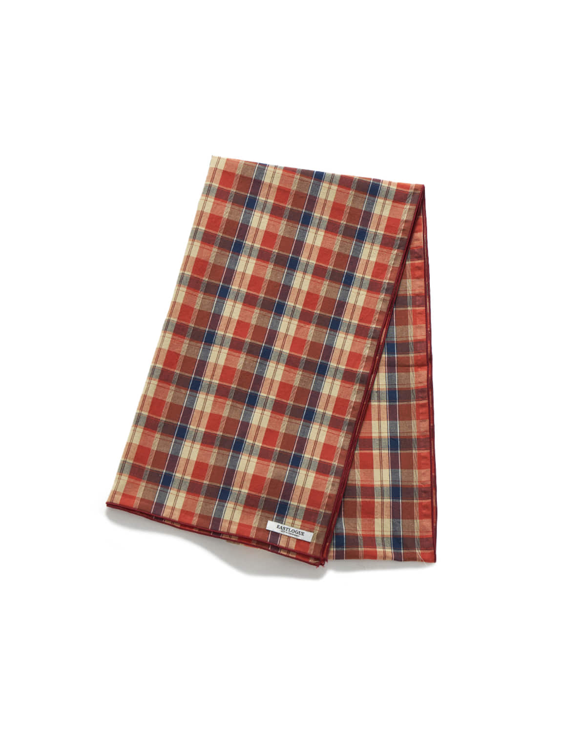 Eastlogue - Pattern Scarf (Orange Blue Check) product image 1 | TRAB K-Fashion Australia