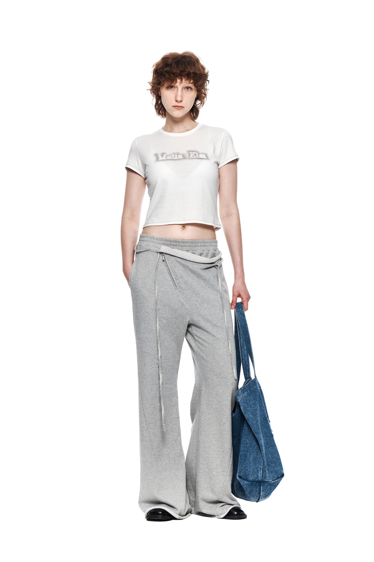 Matin Kim - Matin Shade Logo Crop Top (White) product image 8 | TRAB K-Fashion Australia