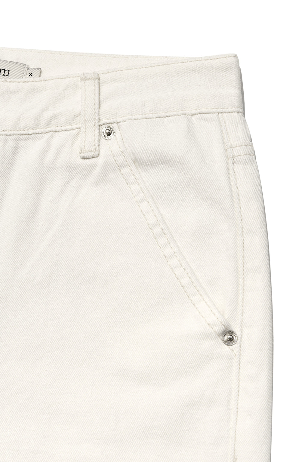 Matin Kim - Damage Patch Denim Pants (Ivory) product image 4 | TRAB K-Fashion Australia