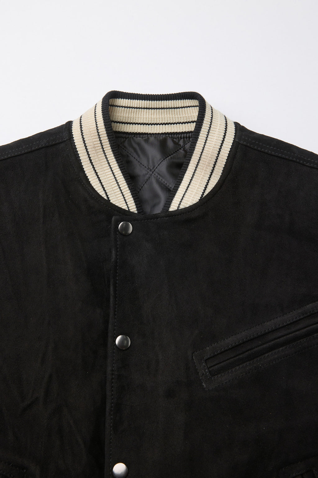 Coor - Mixed Leather Varsity Jumper (Black) product image 5 | TRAB K-Fashion Australia