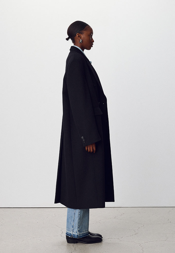 Tonywack - Wool And Cashmere Double-Breasted Coat (Black) product image 3 | TRAB K-Fashion Australia