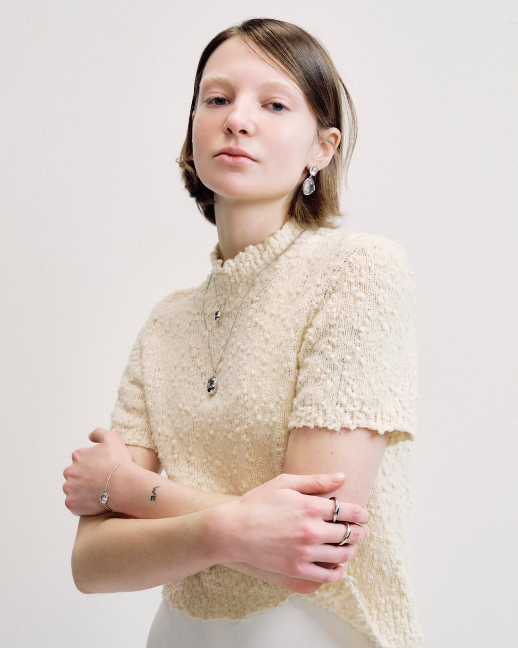 Numbering - Ellipse Glass Drop Earrings #5212 product image 2 | TRAB K-Fashion Australia