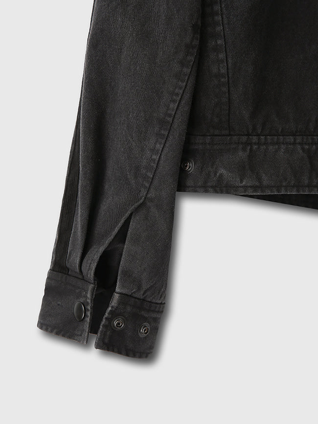 Tonywack - Garment-Dyeing Hard Twist Cotton Café Racer Jacket (Faded Black) product image 16 | TRAB K-Fashion Australia