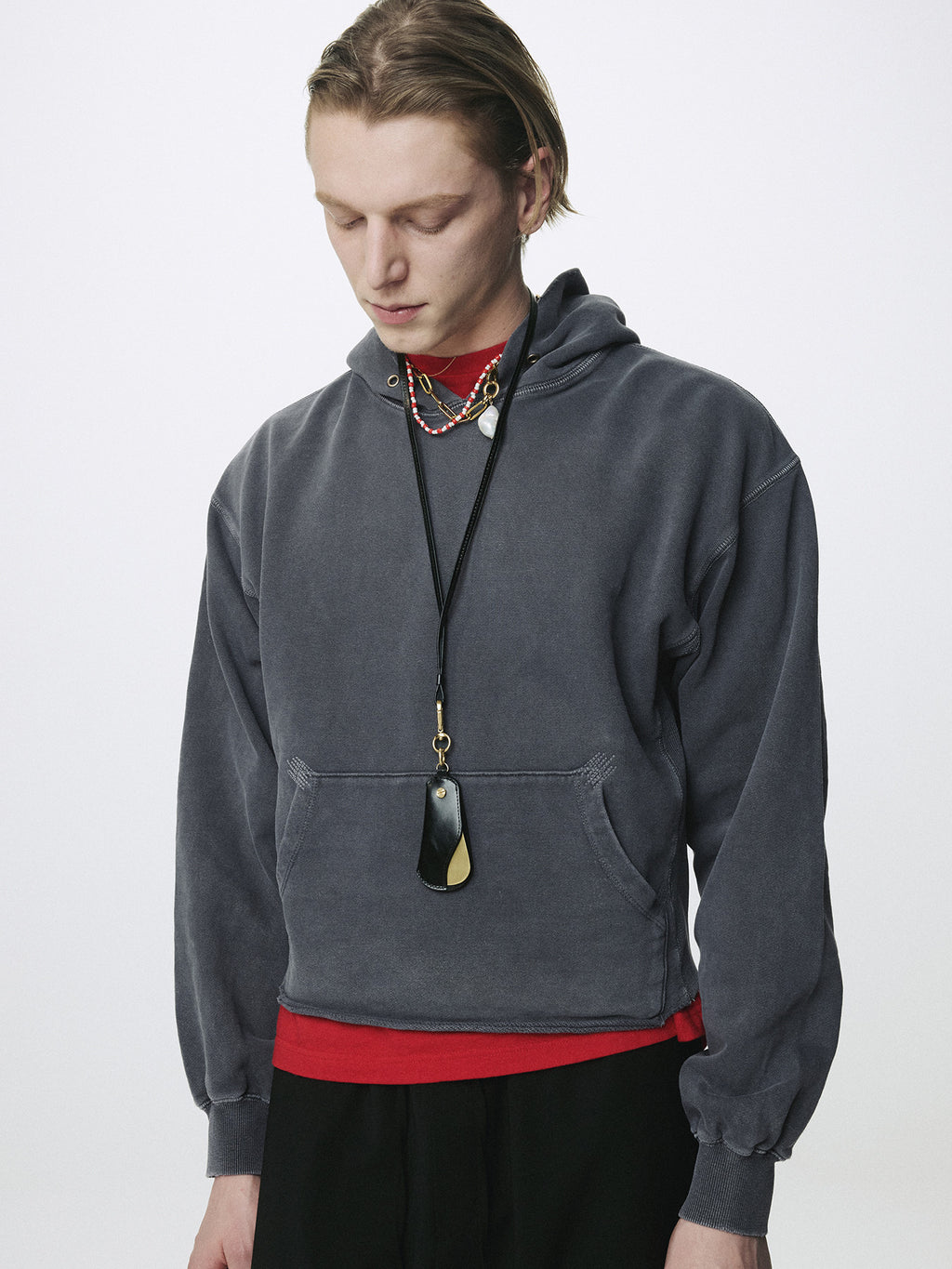 Tonywack - Garment Dyed Raw Edge Hoodie (Faded Ink) product image 6 | TRAB K-Fashion Australia