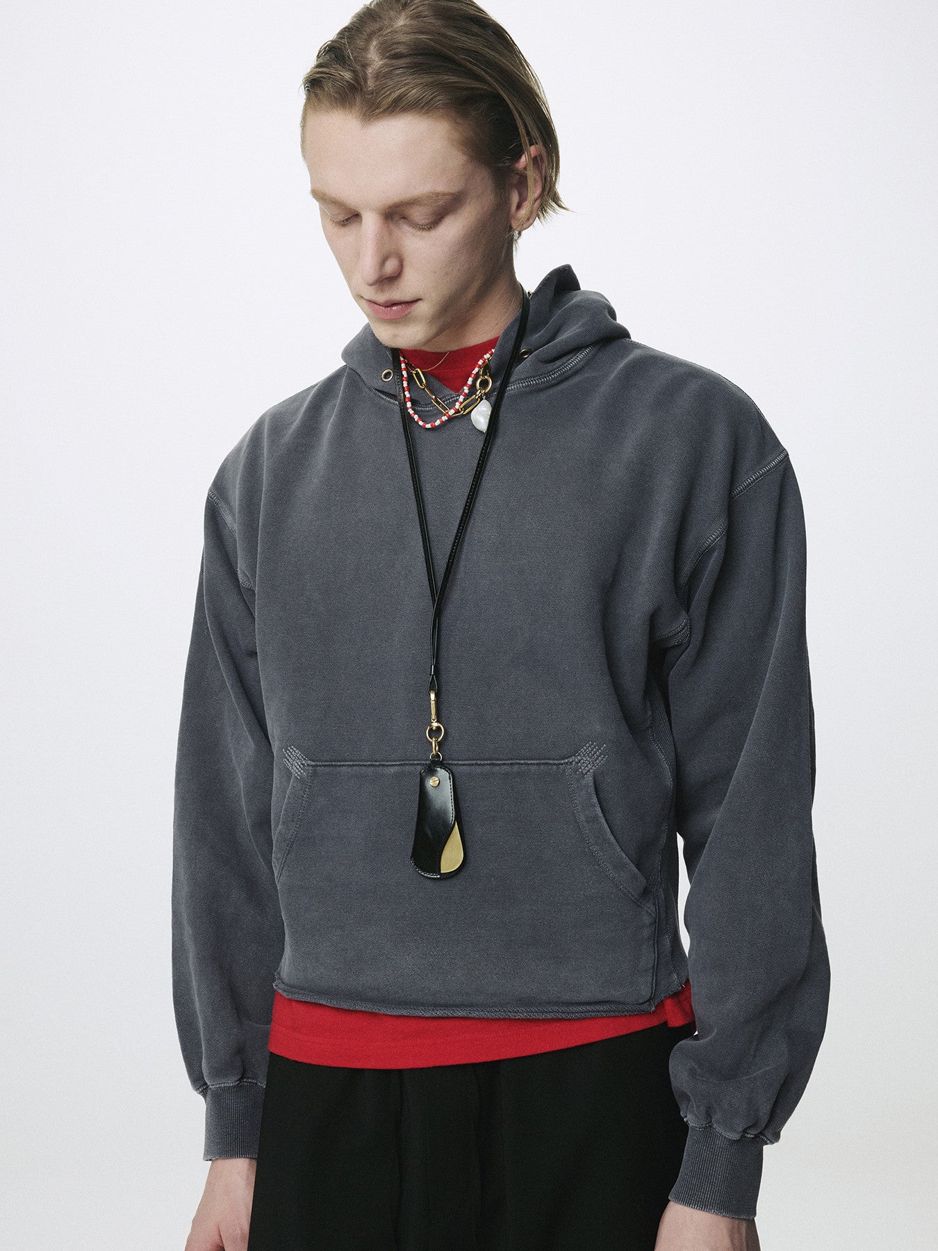 Tonywack - Garment Dyed Raw Edge Hoodie (Faded Ink) product image 6 | TRAB K-Fashion Australia