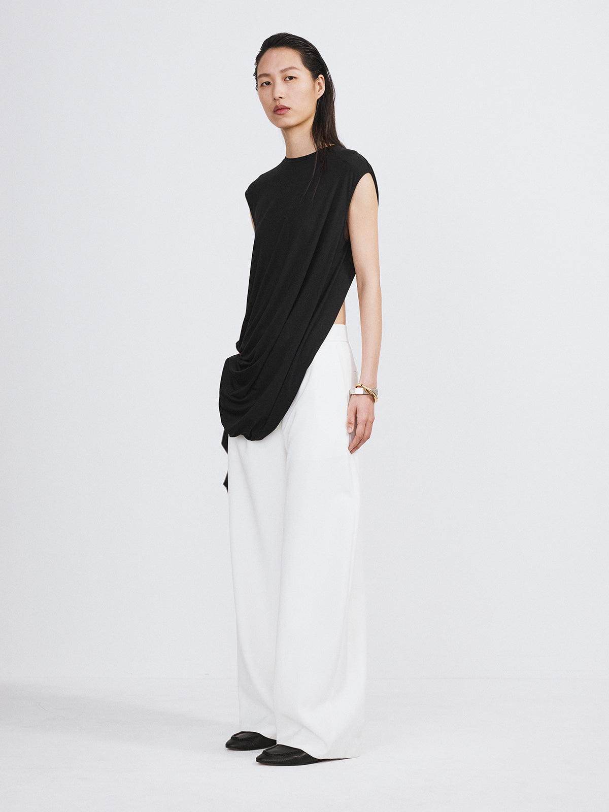 Recto - Open Back Jersey Long Top (Black) product image 2 | TRAB K-Fashion Australia