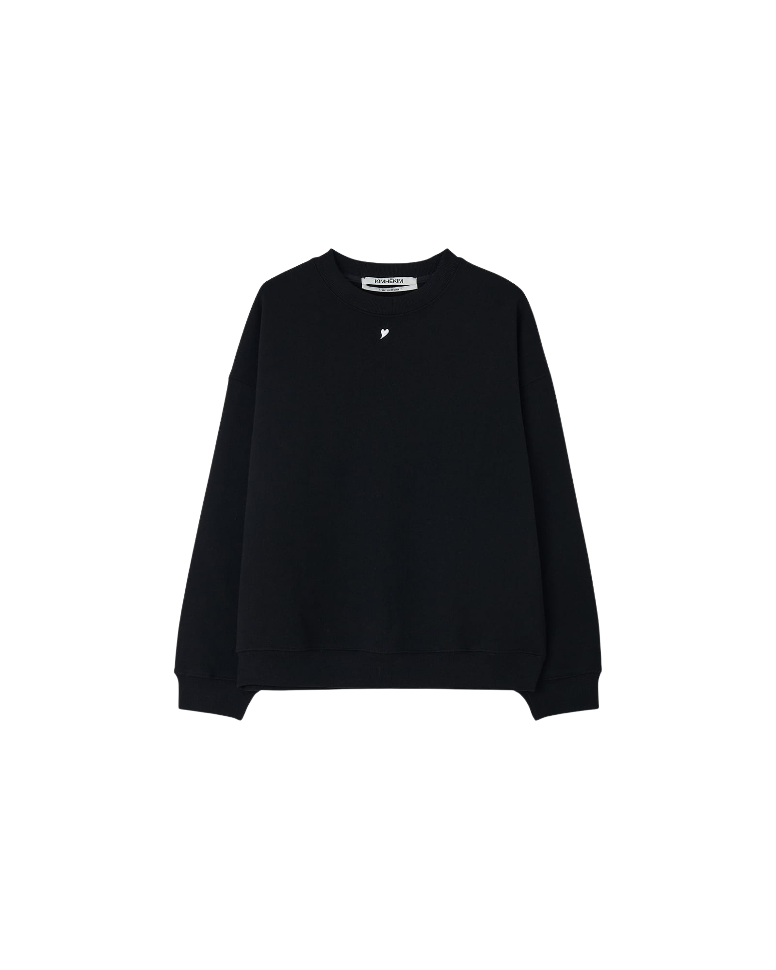 Kimhe Kim - Heart Embroidered Sweatshirt (Black) product image 11 | TRAB K-Fashion Australia