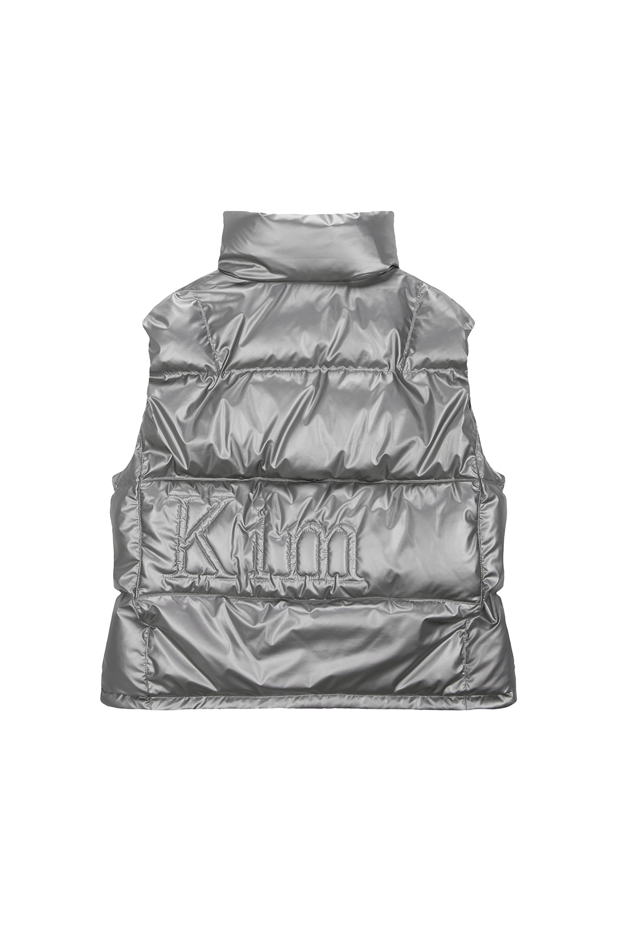 Matin Kim - Big Logo Point Down Vest (Silver) product image 2 | TRAB K-Fashion Australia