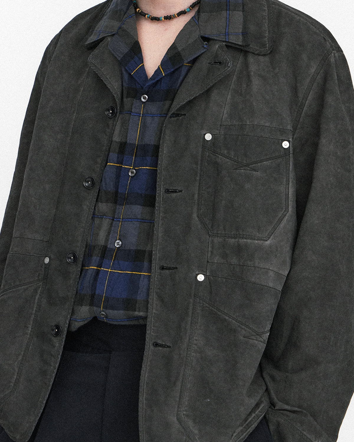 Eastlogue - Wanderer Chore Jacket (Black Dyeing Linen) product image 7 | TRAB K-Fashion Australia
