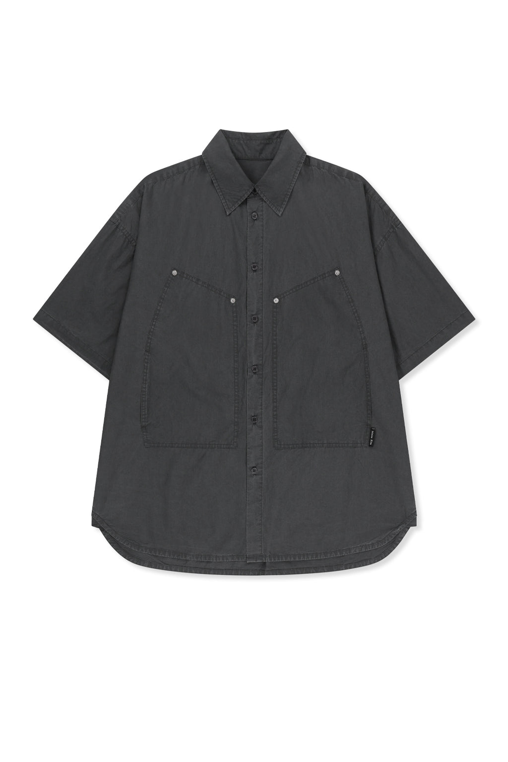 Matin Kim - Half Sleeve Pocket Shirt (Charcoal) product image 1 | TRAB K-Fashion Australia