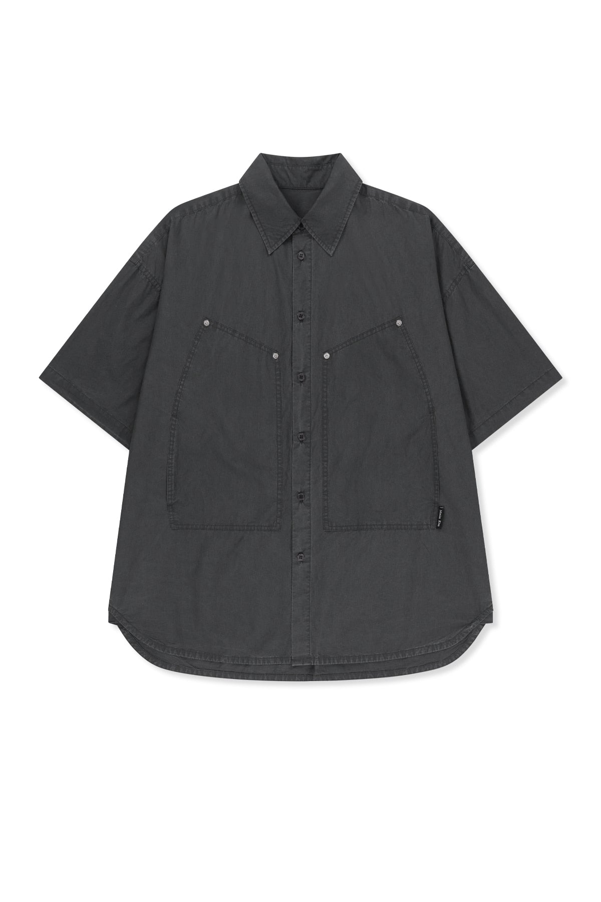 Matin Kim - Half Sleeve Pocket Shirt (Charcoal) product image 1 | TRAB K-Fashion Australia