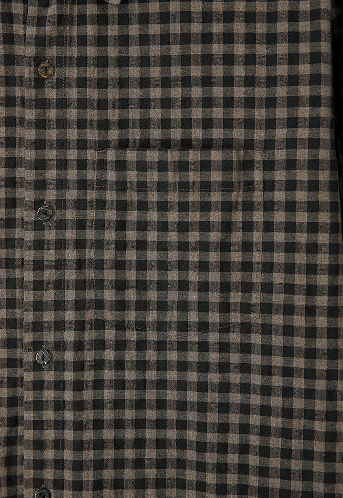 Art if acts - Gingham Check Oxford Shirt (Vintage Wood) product image 12 | TRAB K-Fashion Australia