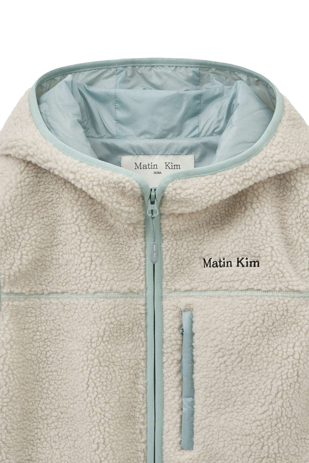 Matin Kim - Fleece Hoody Vest (Ivory) product image 4 | TRAB K-Fashion Australia