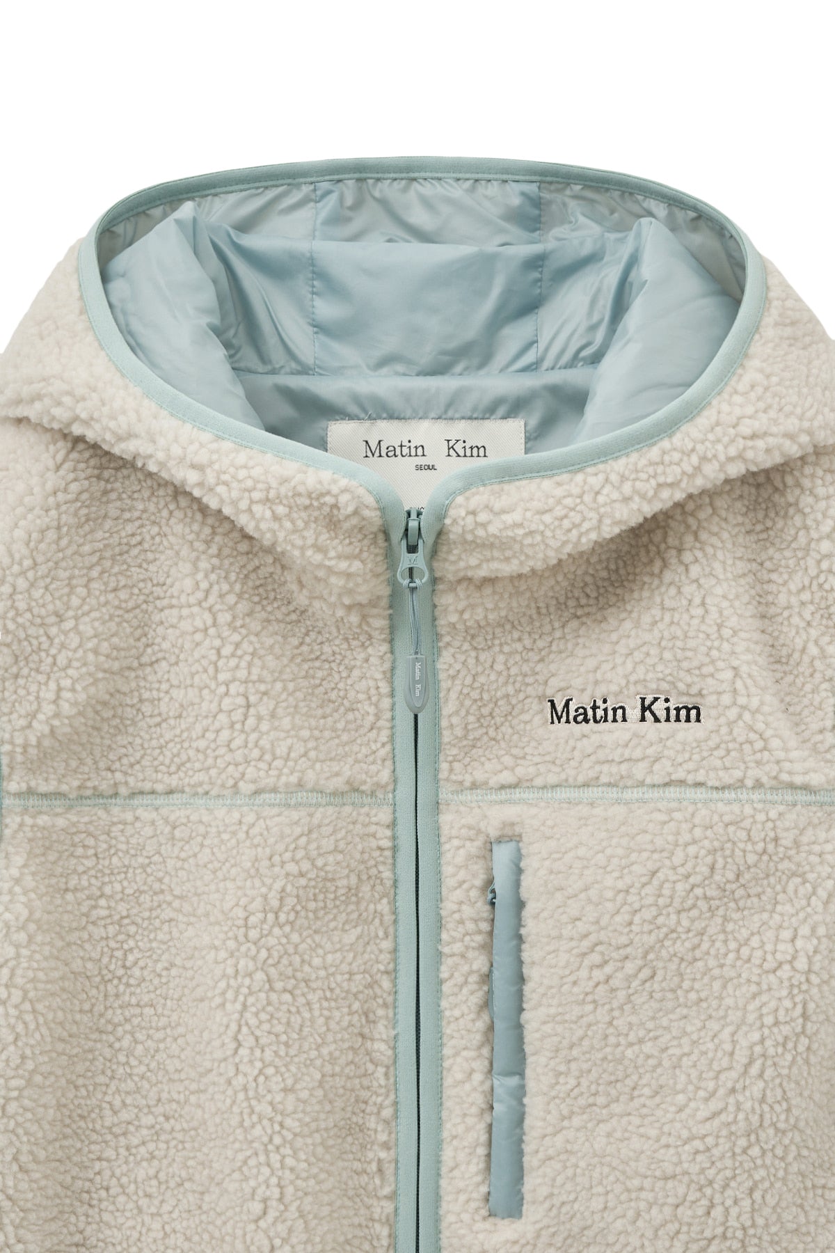 Matin Kim - Fleece Hoody Vest (Ivory) product image 4 | TRAB K-Fashion Australia
