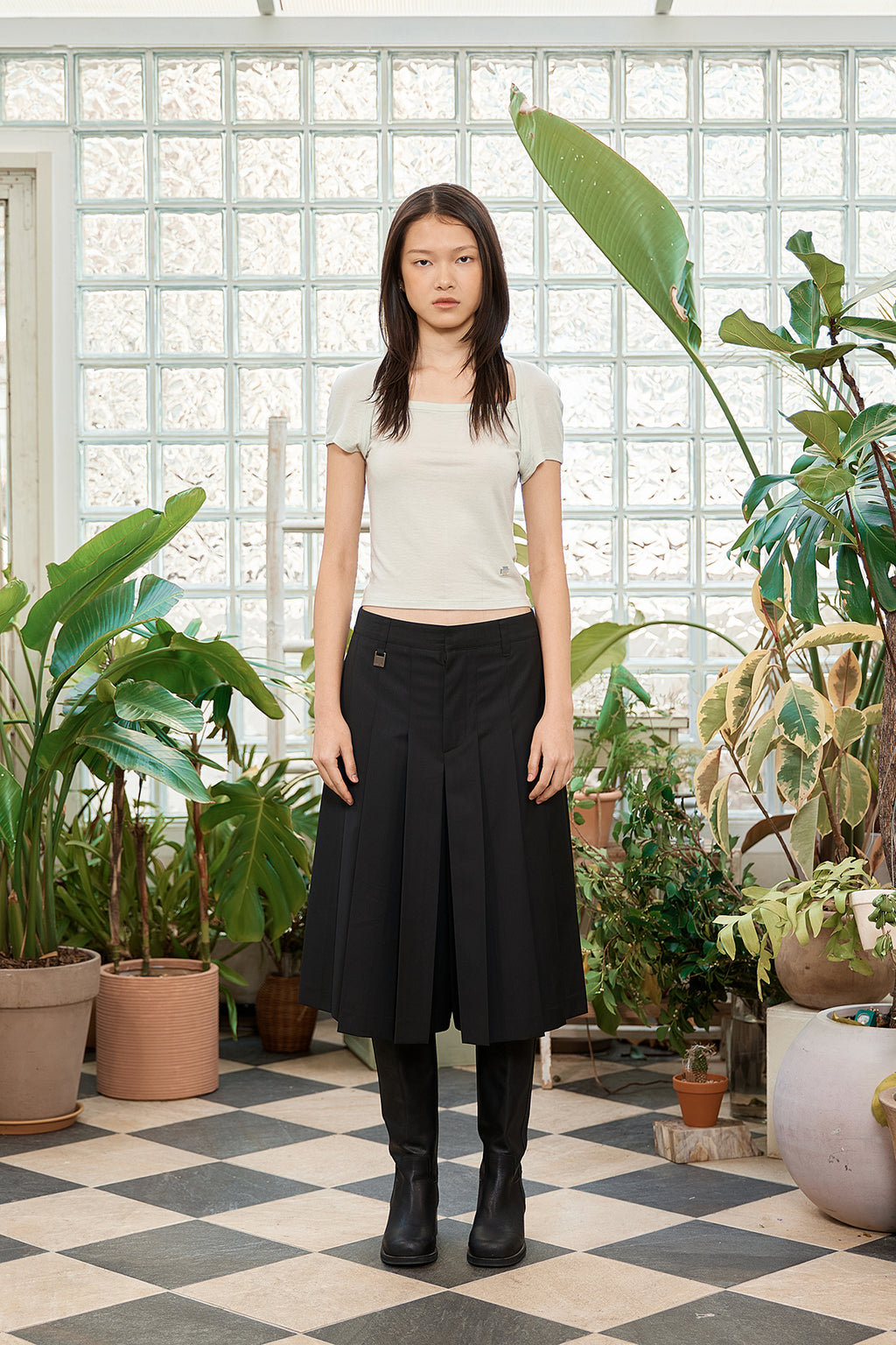 Matin Kim - Raglan Bolero Slim Top (Light Green) product image 5 | TRAB K-Fashion Australia
